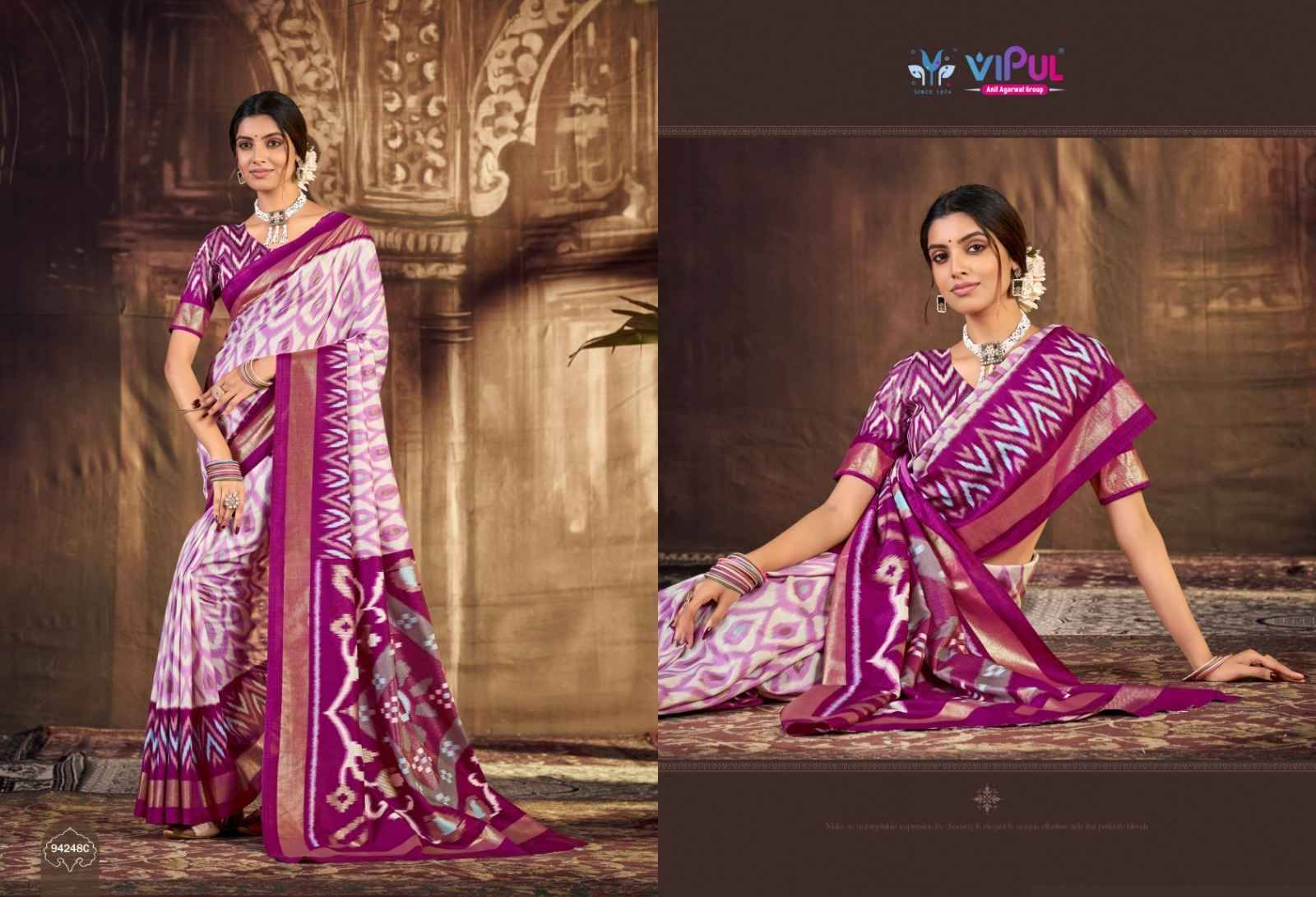 Sentosa silk Vol 12 94248 Series By Vipul Fashion Indian Traditional Wear Collection Beautiful Stylish Fancy Colorful Party Wear & Occasional Wear Weightless Sarees At Wholesale Price